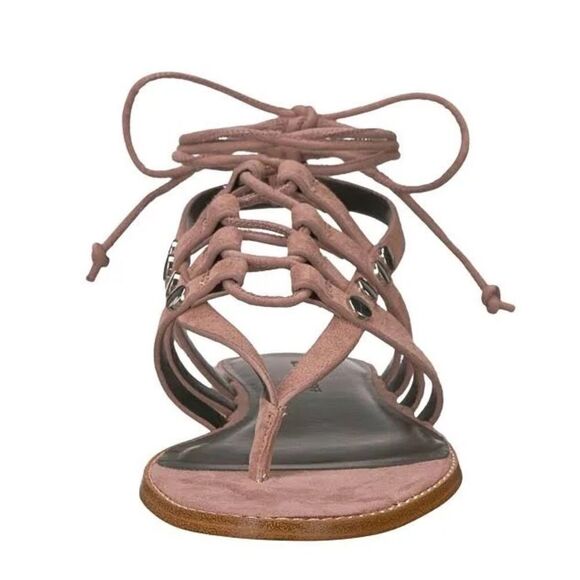 Rebecca Minkoff Womens Evonne Mauve Suede Caged Gladiator Lace Up Sandal 9.5 - Picture 2 of 8